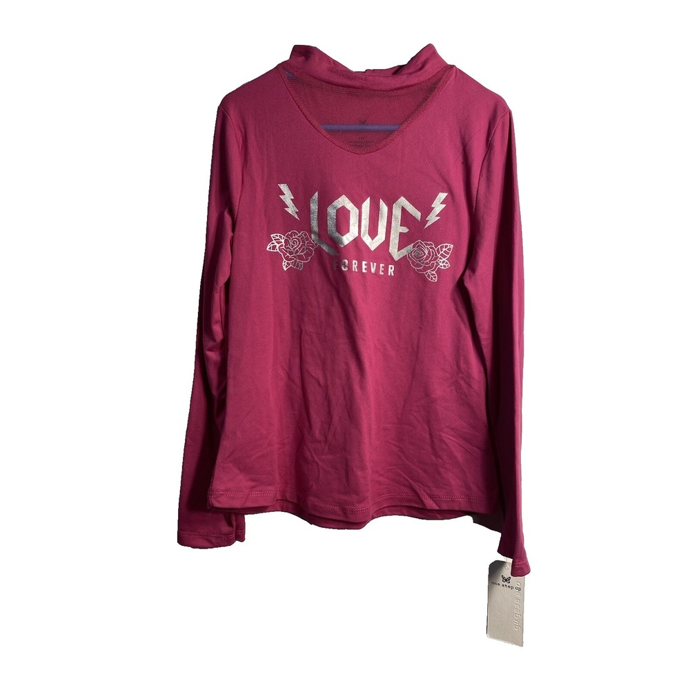 one step up‎ girls pink long sleeve shirt size large 6x